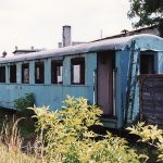 Zdekompletowany wagon typu 3Aw, zakupiony później przez Kolej Rogowską.