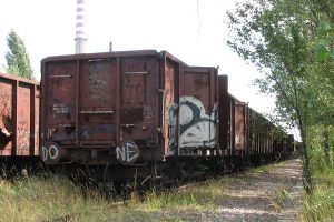 Lublin Północny - opuszczone wagony.