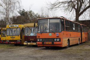 "Bizon" - Ikarus 280 #RV50, "Mig" Jecz M11 #BV05 oraz Jelcz PR110U #BV07.